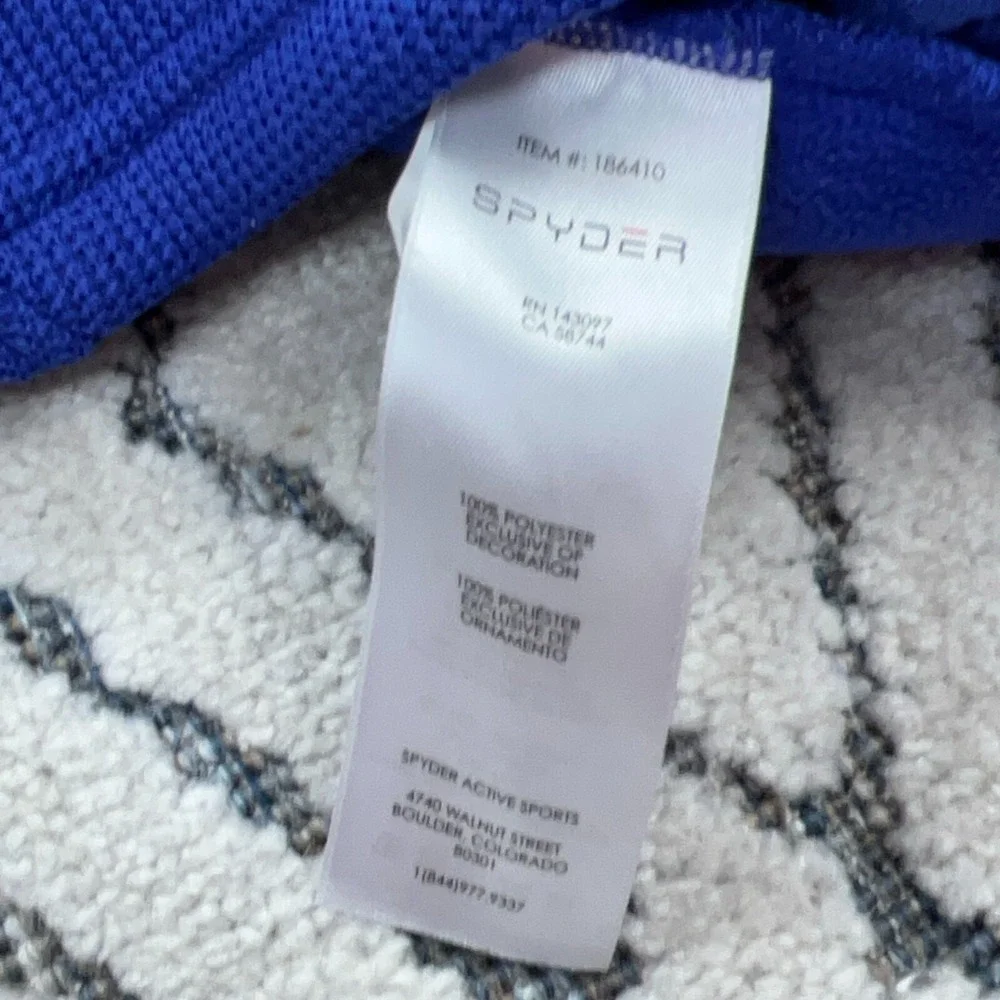 Spyder Jacket Girls XL Blue Thermal Fleece Lined Sweater Sweatshirt Layer Youth* - Picture 6 of 13